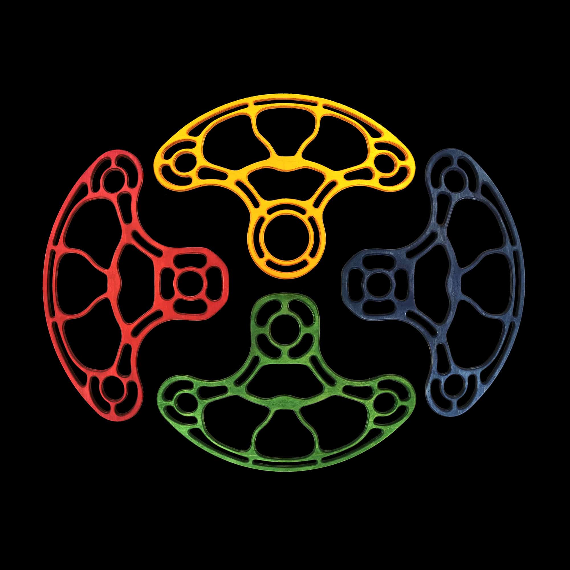 Coloured Wooden Mojura Fans